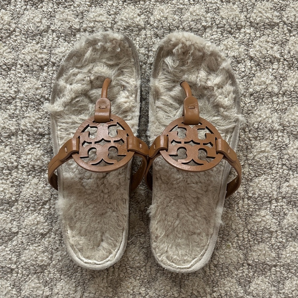 Tory Burch Miller Fleece Sandals